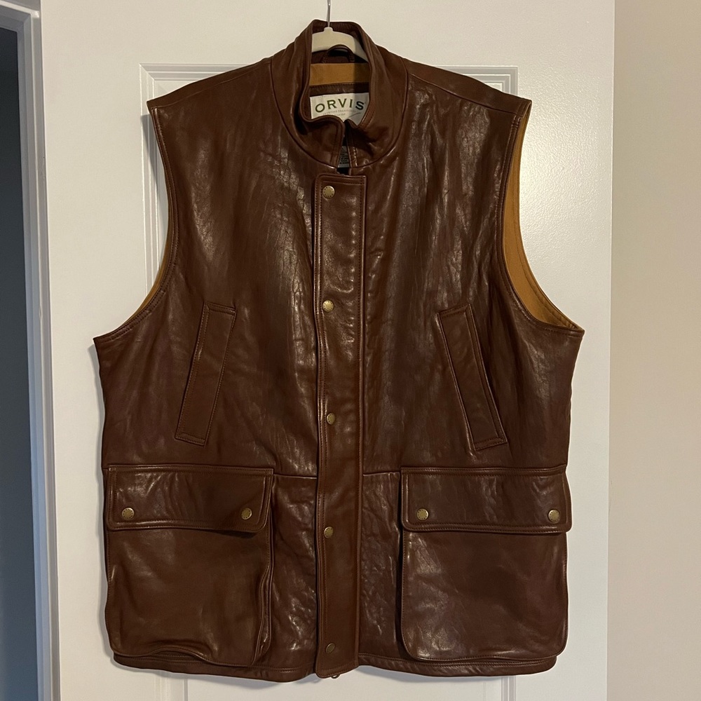Orvis Munitions Lined Leather Shooting Vest